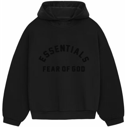 Fear of God Essentials Nylon Fleece Hoodie Jet Black/Jet Black