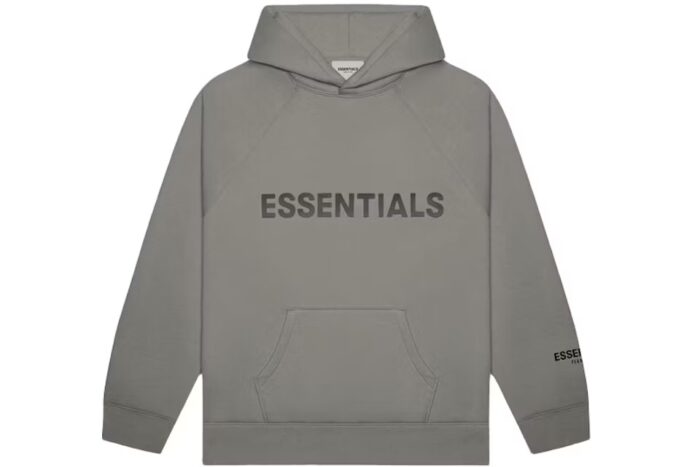 Fear of God Essentials Pullover Hoodie Applique Logo Gray