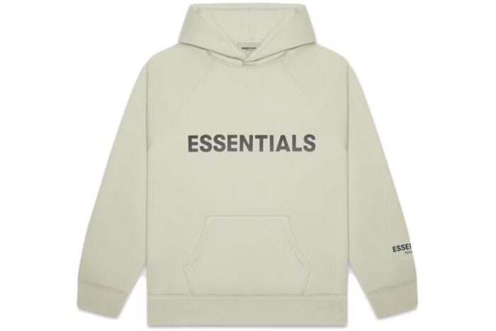 Fear of God Essentials Pullover Hoodie Applique Logo Alfalfa Sage