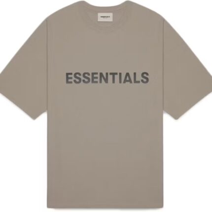 Fear of God Essentials Boxy T-Shirt Applique Logo Taupe