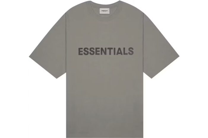 Fear of God Essentials Boxy T-Shirt Applique Logo Cement