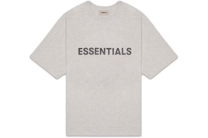 Fear of God Essentials Boxy T-Shirt Applique Logo Heather