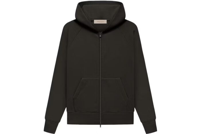 Fear of God Essentials Kid's Fullzip Hoodie Off Black