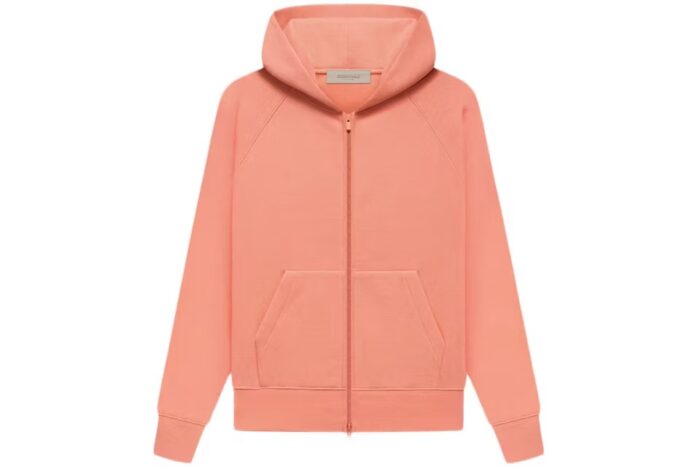 Fear of God Essentials Kids Full-zip Hoodie Coral