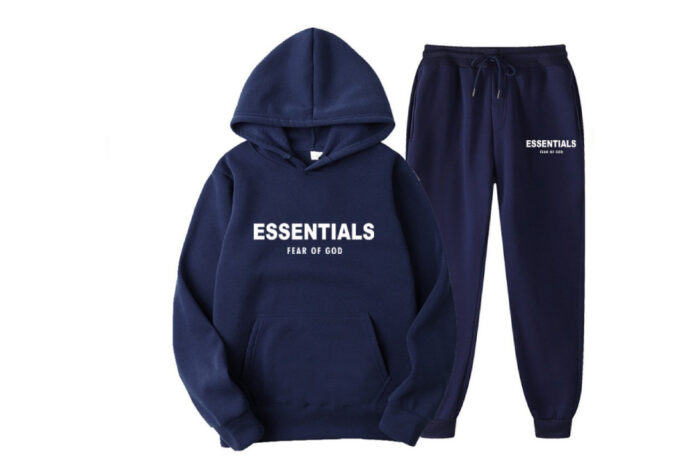 Essentials Hoodie Fear of God Blue TrackSuit