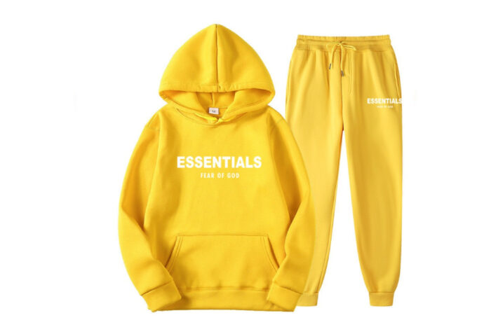 Essentials Hoodie Fear of God Yellow TrackSuit