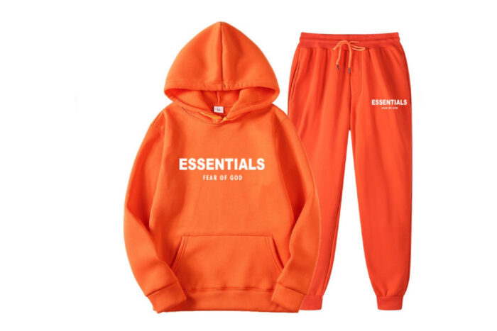 Essentials Hoodie Fear of God Orange TrackSuit